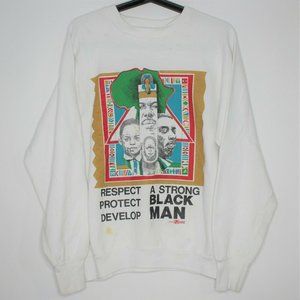 VTG Strong Black Man Made In USA Sweatshirt